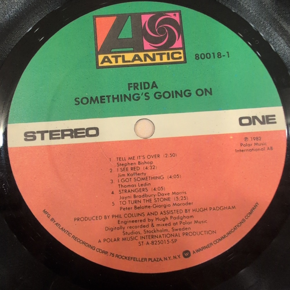 Frida Somethings Going On Vinyl LP 1982 Atlantic 80018-1 Phil Collins Produced - Picture 4 of 6
